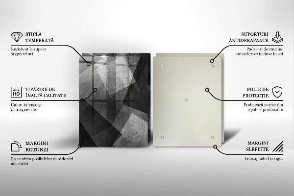 Skleněné krájecí prkénko Geometrické abstrakce