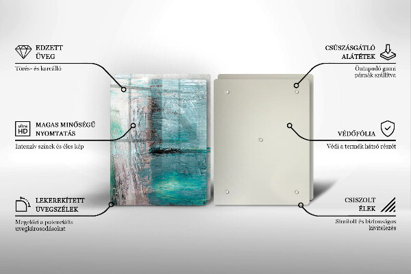 Skleněná krájecí deska Malování abstrakce pozadí