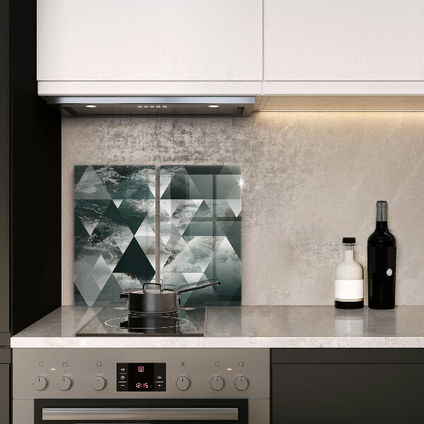 Skleněná krájecí deska Trojúhelníky a voda