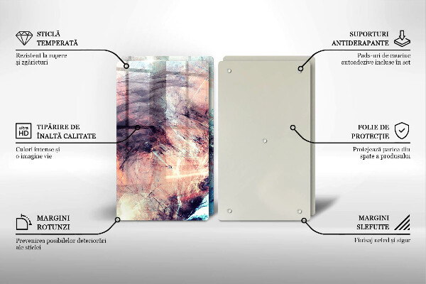 Skleněná krájecí deska Malovaná abstrakce