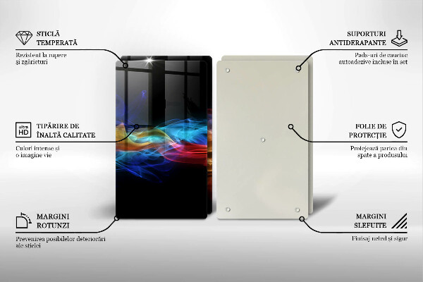 Skleněná krájecí deska Barevný kouř