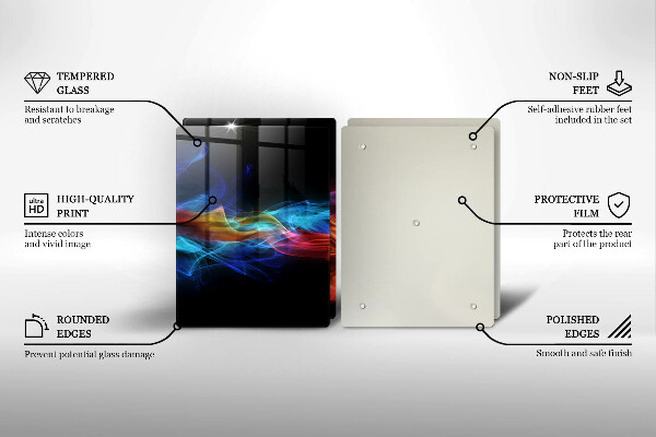 Skleněná krájecí deska Barevný kouř