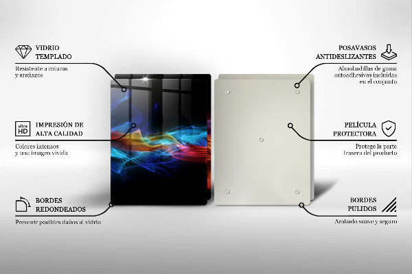 Skleněná krájecí deska Barevný kouř