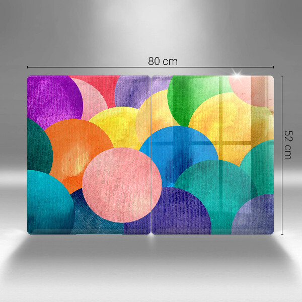 Skleněná krájecí deska Barevné kruhy