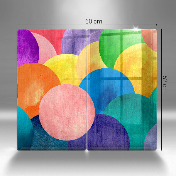 Skleněná krájecí deska Barevné kruhy