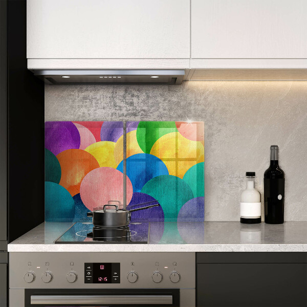 Skleněná krájecí deska Barevné kruhy