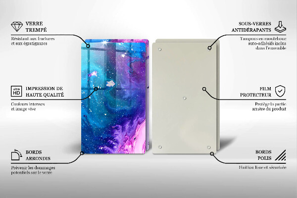 Skleněná krájecí deska Abstrakce inkousty