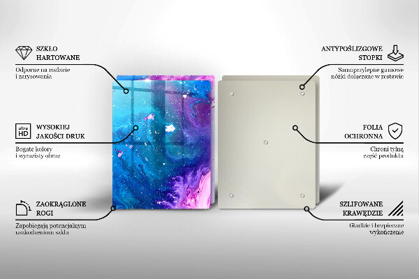 Skleněná krájecí deska Abstrakce inkousty