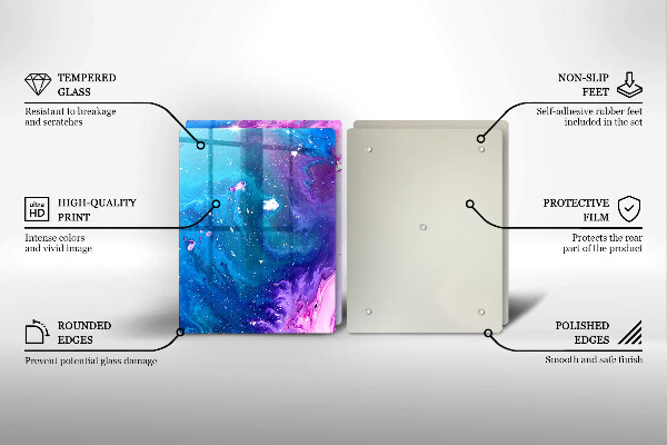 Skleněná krájecí deska Abstrakce inkousty