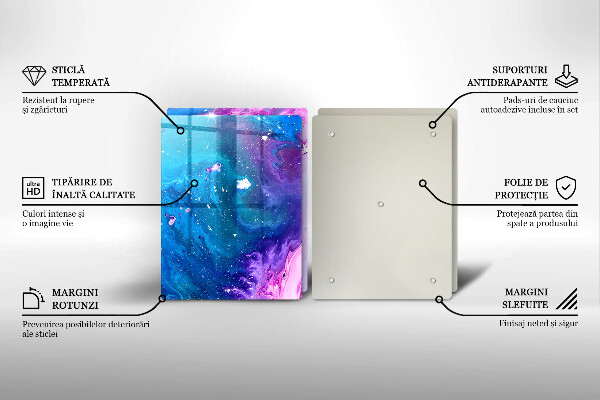 Skleněná krájecí deska Abstrakce inkousty