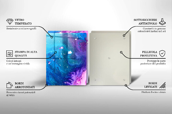 Skleněná krájecí deska Abstrakce inkousty