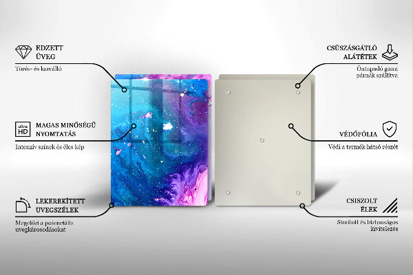 Skleněná krájecí deska Abstrakce inkousty