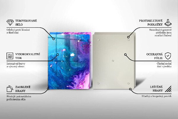 Skleněná krájecí deska Abstrakce inkousty