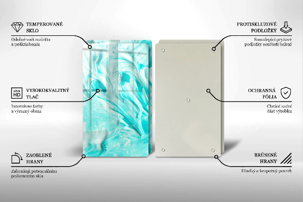 Skleněná krájecí deska Abstrakce barvy