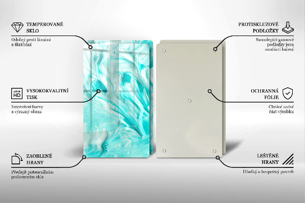 Skleněná krájecí deska Abstrakce barvy