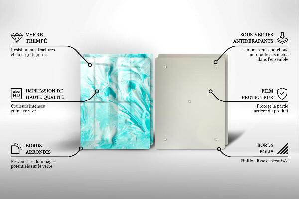 Skleněná krájecí deska Abstrakce barvy