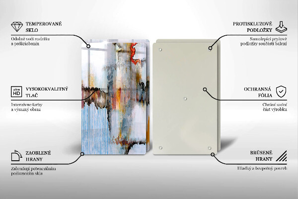 Skleněná krájecí deska Abstrakce barvy