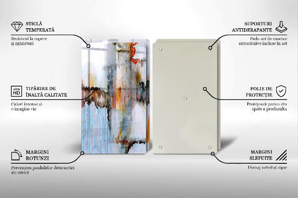 Skleněná krájecí deska Abstrakce barvy