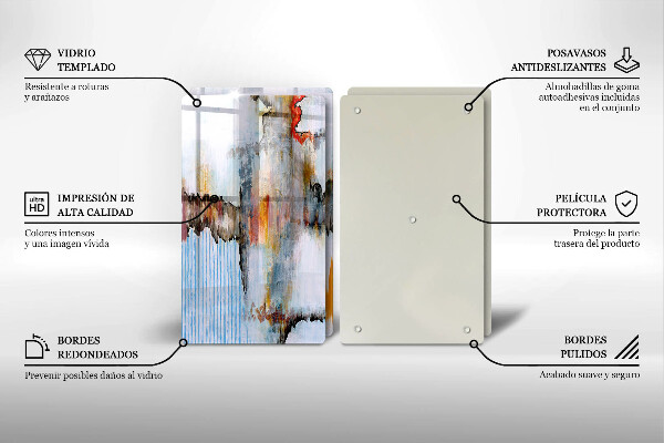 Skleněná krájecí deska Abstrakce barvy