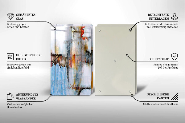 Skleněná krájecí deska Abstrakce barvy