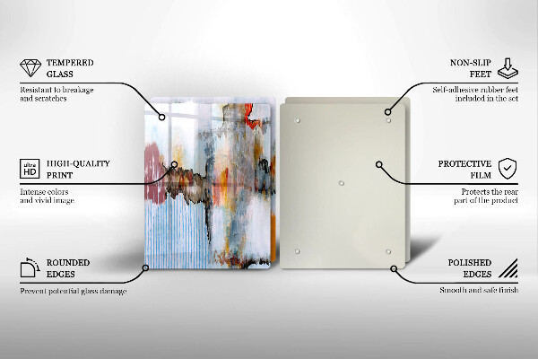 Skleněná krájecí deska Abstrakce barvy