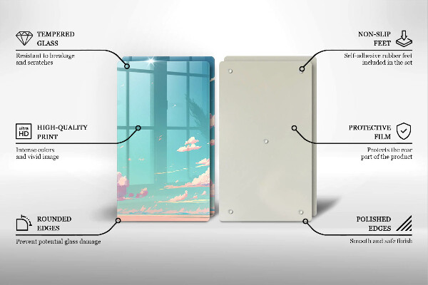 Krájecí prkénko skleněné Pohádkové nebe