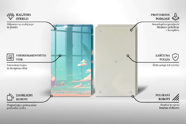 Krájecí prkénko skleněné Pohádkové nebe