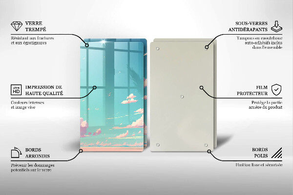 Krájecí prkénko skleněné Pohádkové nebe