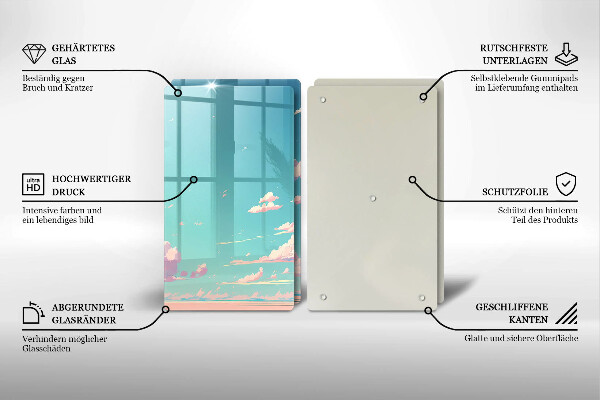 Krájecí prkénko skleněné Pohádkové nebe