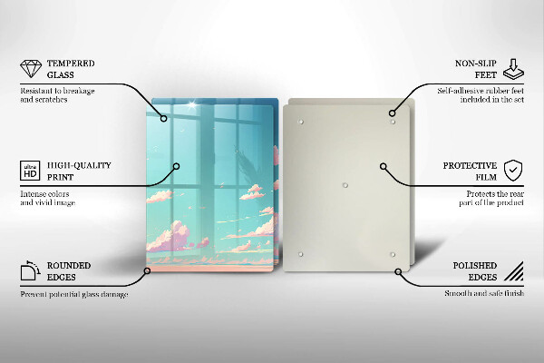 Krájecí prkénko skleněné Pohádkové nebe