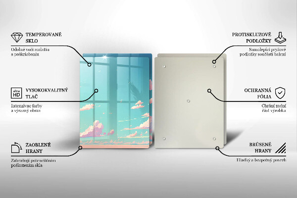 Krájecí prkénko skleněné Pohádkové nebe