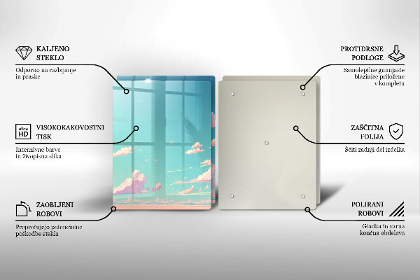 Krájecí prkénko skleněné Pohádkové nebe