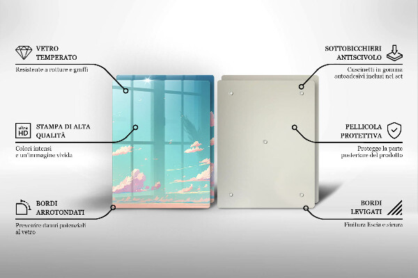 Krájecí prkénko skleněné Pohádkové nebe