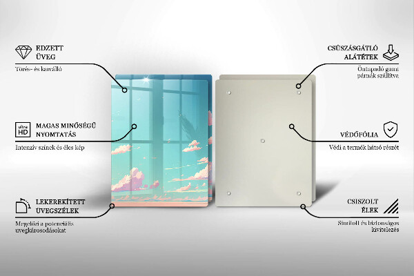 Krájecí prkénko skleněné Pohádkové nebe