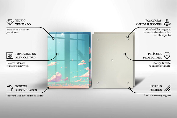 Krájecí prkénko skleněné Pohádkové nebe