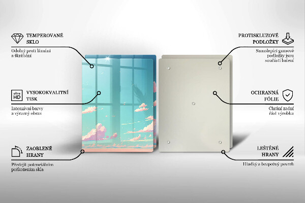 Krájecí prkénko skleněné Pohádkové nebe