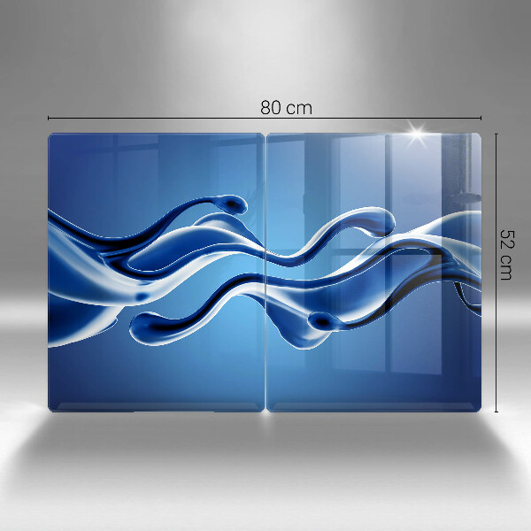 Skleněné krájecí prkénko Abstrakce tekutin