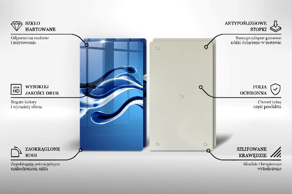 Skleněné krájecí prkénko Abstrakce tekutin