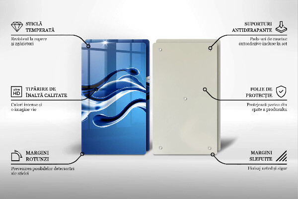 Skleněné krájecí prkénko Abstrakce tekutin