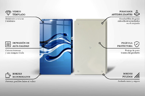 Skleněné krájecí prkénko Abstrakce tekutin