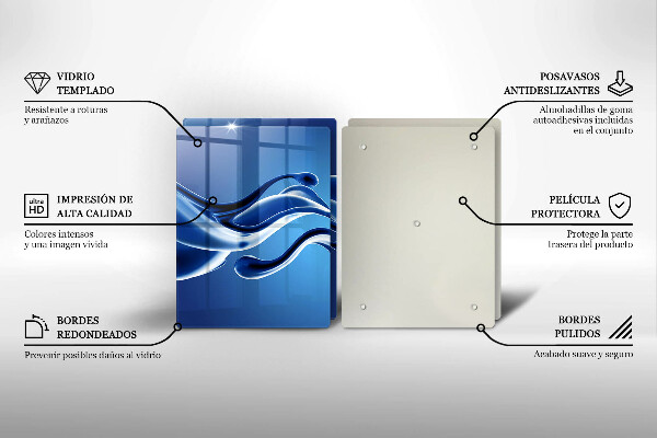 Skleněné krájecí prkénko Abstrakce tekutin