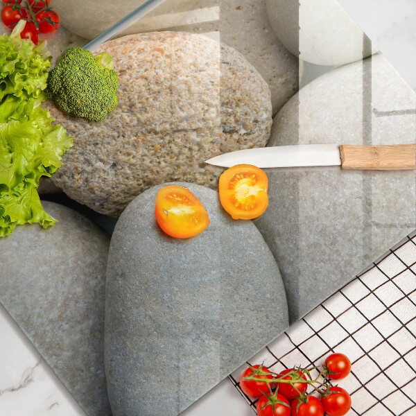 Skleněná krájecí deska Vzor oválných kamenů