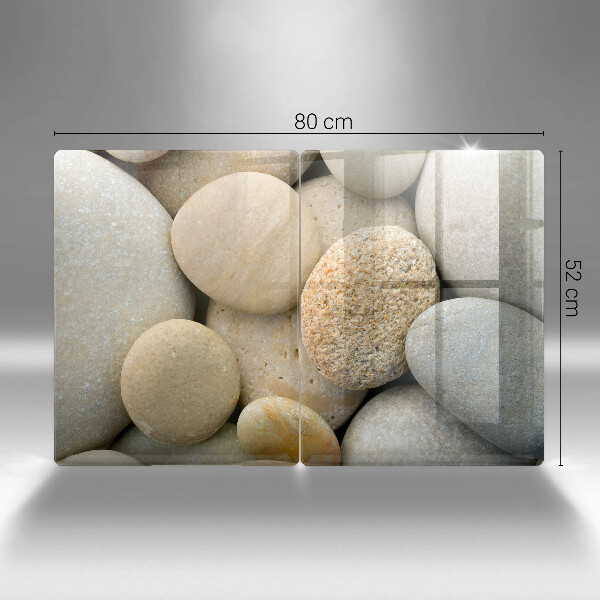 Skleněná krájecí deska Vzor oválných kamenů