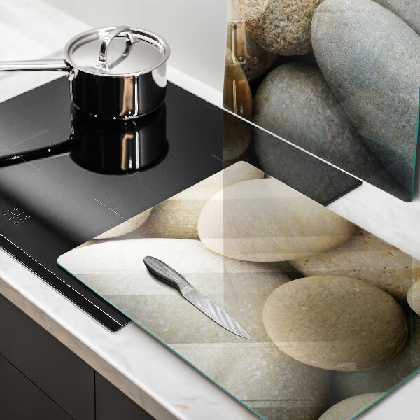 Skleněná krájecí deska Vzor oválných kamenů