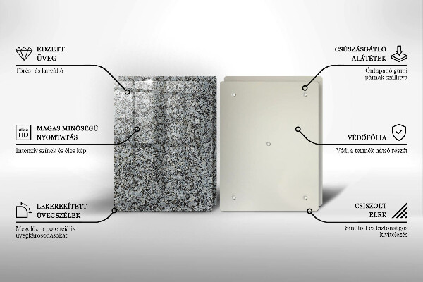 Skleněná krájecí deska Textura kamene