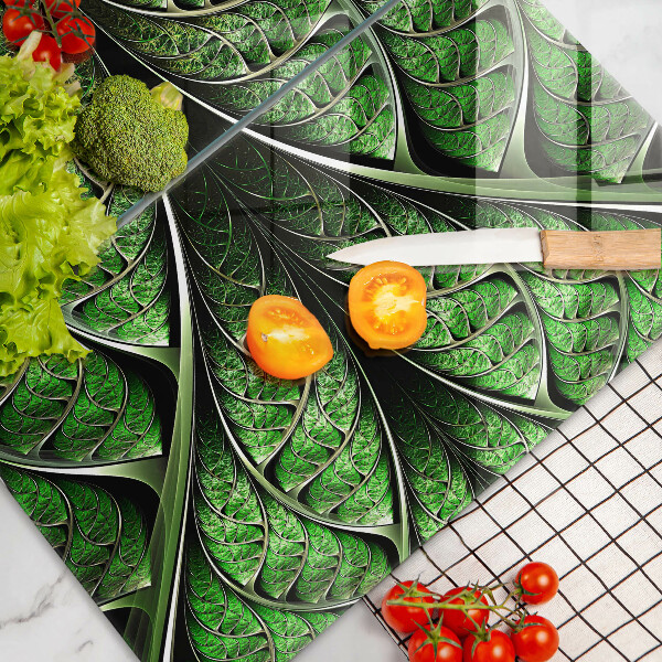 Skleněná krájecí deska Struktura žilek listu