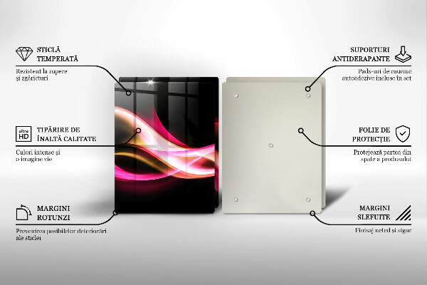 Skleněná krájecí deska Abstraktní neonový kouř