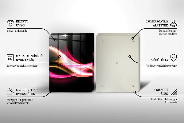 Skleněná krájecí deska Abstraktní neonový kouř