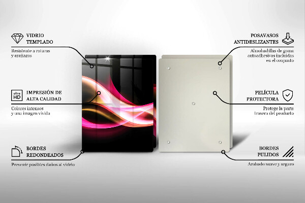 Skleněná krájecí deska Abstraktní neonový kouř