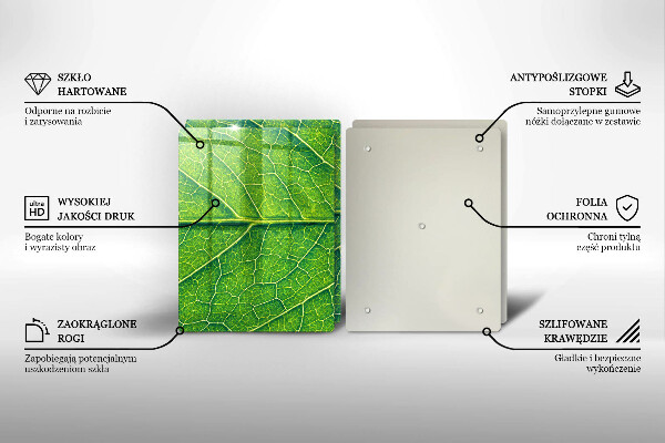 Skleněná krájecí deska Přírodní listové žíly